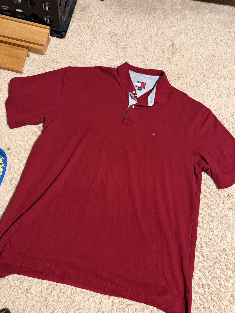 Tommy Hilfiger Men's Burgundy Polo Shirt